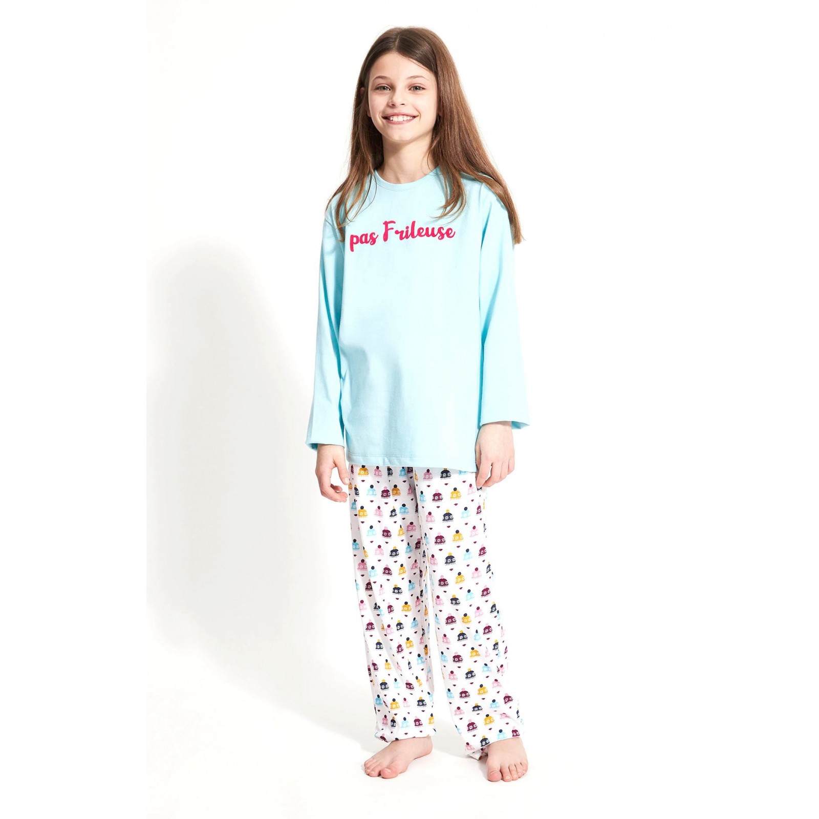 Pyjama Bonnet Blanc Fille de 8 à 12 ans - Arthur